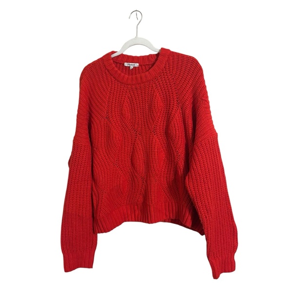 Madewell Sweaters - Madewell Red Wool Alpaca Blend Pullover Sweater XL